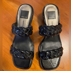 Dolce Vita Ronin Patent Sandals in Midnight Size 7